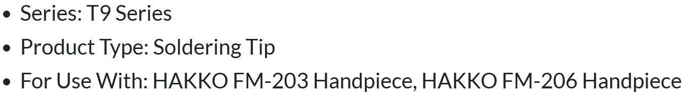 ראשים למלחם HAKKO T9 SERIES